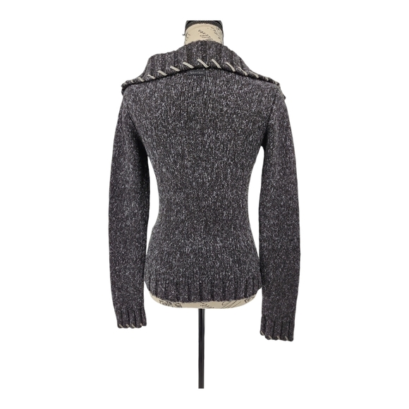 Women's Charcoal Gray Knit Sweater - Picture 3 of 5